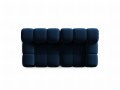 Aksamitna sofa modułowa 2-osobowa Bellis granatowa