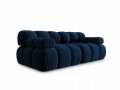 Aksamitna sofa modułowa 2-osobowa Bellis granatowa