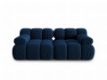 Aksamitna sofa modułowa 2-osobowa Bellis granatowa
