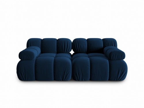 Aksamitna sofa modułowa 2-osobowa Bellis granatowa