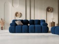 Aksamitna sofa modułowa 2-osobowa Bellis granatowa