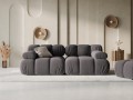 Aksamitna sofa modułowa 2-osobowa Bellis ciemny szary