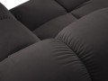 Aksamitna sofa modułowa 2-osobowa Bellis ciemny szary