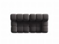 Aksamitna sofa modułowa 2-osobowa Bellis ciemny szary