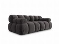 Aksamitna sofa modułowa 2-osobowa Bellis ciemny szary