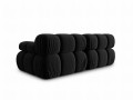 Aksamitna sofa modułowa 2-osobowa Bellis czarna