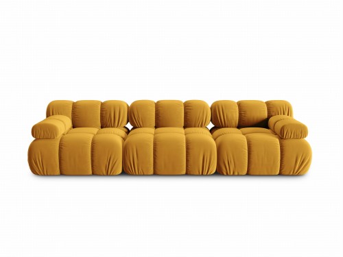 Sofa modułowa 3-osobowa Bellis musztardowa