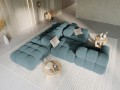 Sofa modułowa 4-osobowa Bellis szaroniebieska L/P 