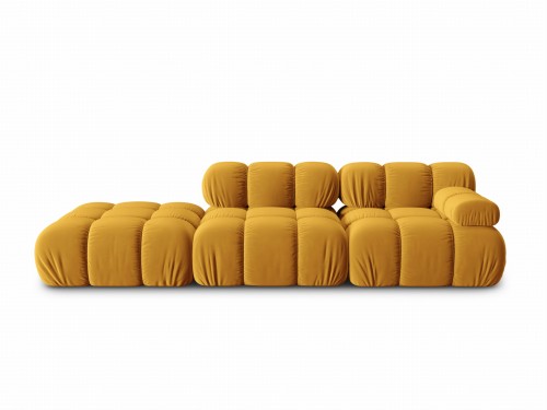 Sofa modułowa 4-osobowa Bellis musztardowa L/P   