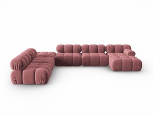 Sofa panoramiczna 7-osobowa Bellis różowa          