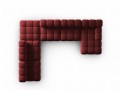 Sofa panoramiczna 7-osobowa Bellis ciemna fuksja