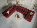 Sofa panoramiczna 7-osobowa Bellis ciemna fuksja