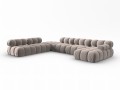Sofa panoramiczna 7-osobowa Bellis beżowa
