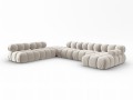 Sofa panoramiczna 7-osobowa Bellis jasny beż