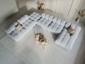 Sofa panoramiczna 7-osobowa Bellis jasny niebieski