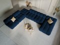 Sofa panoramiczna 7-osobowa Bellis granatowa