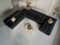 Sofa panoramiczna 7-osobowa Bellis czarna