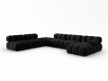 Sofa panoramiczna 7-osobowa Bellis czarna