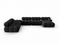 Sofa panoramiczna 7-osobowa Bellis czarna