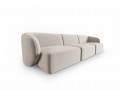 Aksamitna sofa 3-osobowa Shane beżowa  