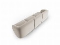 Aksamitna sofa 3-osobowa Shane beżowa  