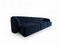 Aksamitna sofa 3-osobowa Shane granatowa