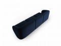 Aksamitna sofa 3-osobowa Shane granatowa
