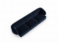 Aksamitna sofa 3-osobowa Shane granatowa