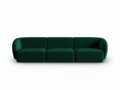 Aksamitna sofa 3-osobowa Shane butelkowa zieleń