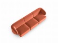 Aksamitna sofa 3-osobowa Shane łososiowa