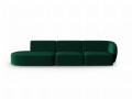 Jednostronnie otwarta sofa 4-osobowa Shane butelkowa zieleń