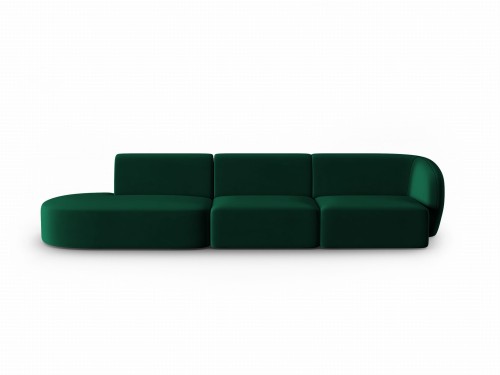 Jednostronnie otwarta sofa 4-osobowa Shane butelkowa zieleń