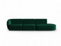 Jednostronnie otwarta sofa 4-osobowa Shane butelkowa zieleń