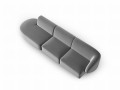 Jednostronnie otwarta sofa 4-osobowa Shane szara