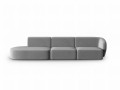 Jednostronnie otwarta sofa 4-osobowa Shane szara