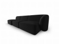 Jednostronnie otwarta sofa 4-osobowa Shane czarna