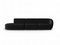 Jednostronnie otwarta sofa 4-osobowa Shane czarna