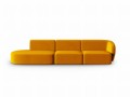 Jednostronnie otwarta sofa 4-osobowa Shane musztardowa