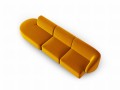 Jednostronnie otwarta sofa 4-osobowa Shane musztardowa