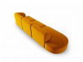 Jednostronnie otwarta sofa 4-osobowa Shane musztardowa