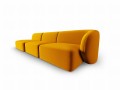 Jednostronnie otwarta sofa 4-osobowa Shane musztardowa