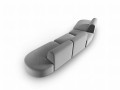 Sofa panoramiczna 6-osobowa Shane szara