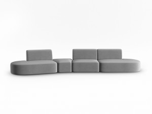 Sofa panoramiczna 6-osobowa Shane szara