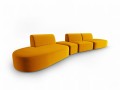 Sofa panoramiczna 6-osobowa Shane musztardowa