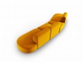 Sofa panoramiczna 6-osobowa Shane musztardowa