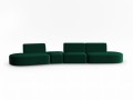 Sofa panoramiczna 6-osobowa Shane butelkowa zieleń