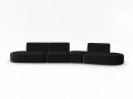 Sofa panoramiczna 6-osobowa Shane czarna