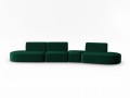 Sofa panoramiczna 6-osobowa Shane butelkowa zieleń