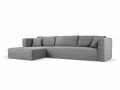 Sofa narożna z funkcją spania Diego szara 