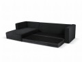 Sofa narożna z funkcją spania Diego czarna